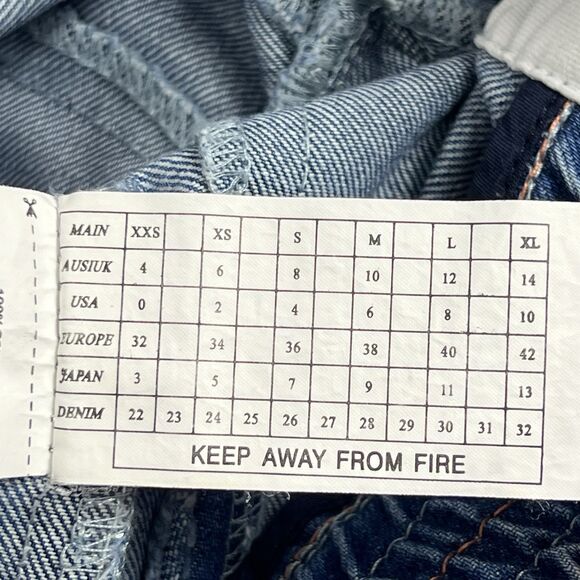 One Teaspoon Hunters Light Wash Mid Rise Roll Cuff Pull On Jean Shorts Women XXS - Picture 7 of 9